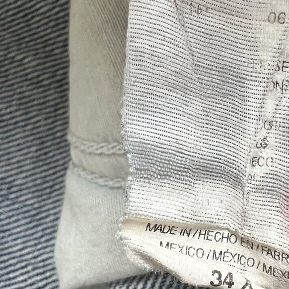 Dickies Shorts Mens 34 Blue Denim Carpenter Cut Offs Distressed‎ Holes Stains - Picture 5 of 8